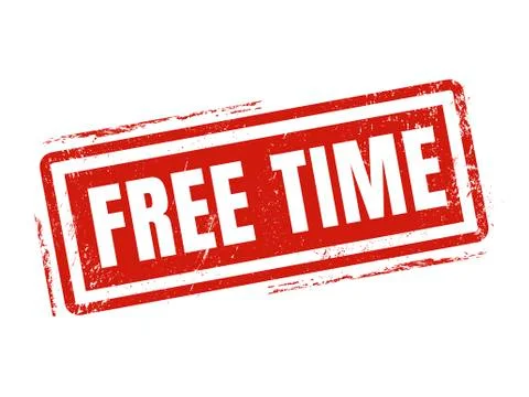 Free time red stamp style Illustrazione stock