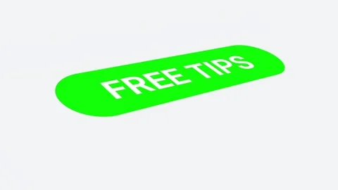 Free Tips button, flat Finger cursor isolated on white background. Stock Footage 277559637