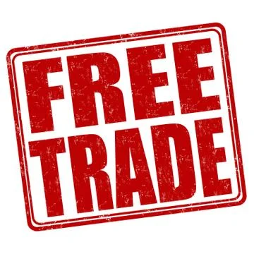 Free trade stamp Stock Illustration