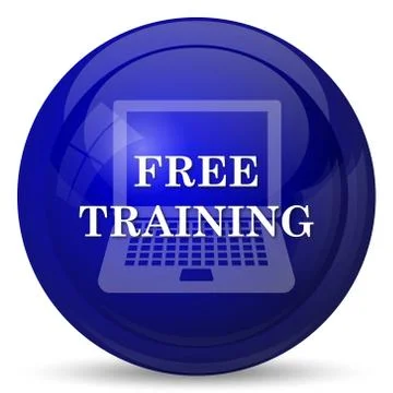 Free training icon. Internet button on white background.. Stockillustratie