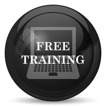 Free training icon. Internet button on white background.. Stockillustratie