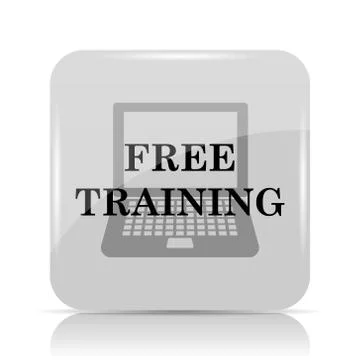 Free training icon. Internet button on white background.. Stock Illustration