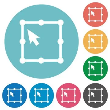 Free transform object flat round icons Stock Illustration