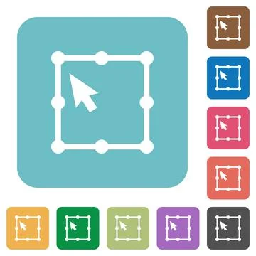 Free transform object rounded square flat icons Stockillustratie