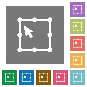 Free transform object square flat icons Stockillustratie