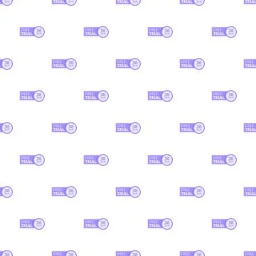 Free trial 30 days subscription offer pattern Stock Illustration