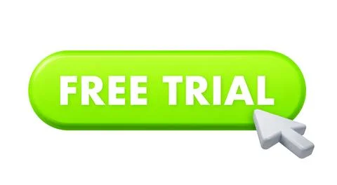Free trial button with mouse cursor clicking Stock Illustration