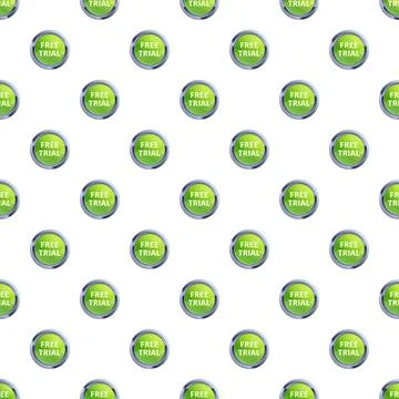 Free trial buttons repetitive pattern for website design Stock Illustration