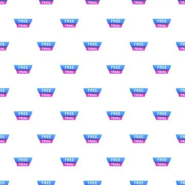 Free trial concept seamless pattern repeating background Illustrazione stock
