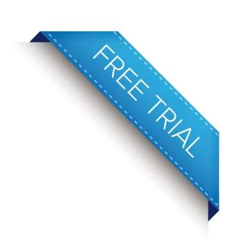 Free trial corner ribbon vector Stock Illustration