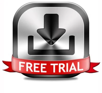 Free trial download button Stock Illustration