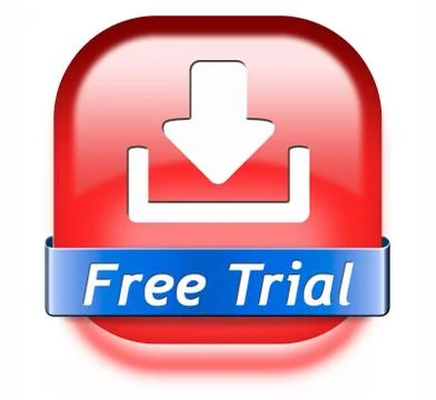 Free trial download button Stock Illustration