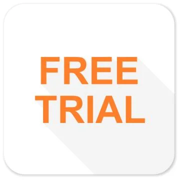 Free trial flat icon Stock Illustration