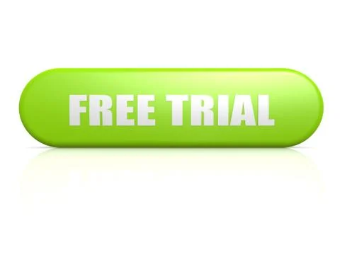 Free trial green button Stock Illustration