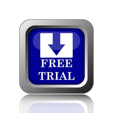 Free trial icon. Internet button on white background.. Stock Illustration