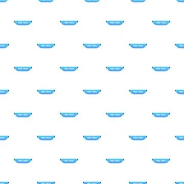 Free trial message repeating web ribbon pattern Illustrazione stock