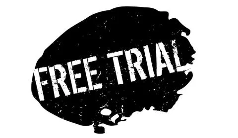 Free Trial rubber stamp Ilustração Stock