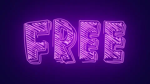 FREE typography neon animation Stock Footage 241162872