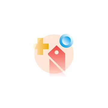 Free. Vector icon in gradient style. Editable illustration Stock Illustration