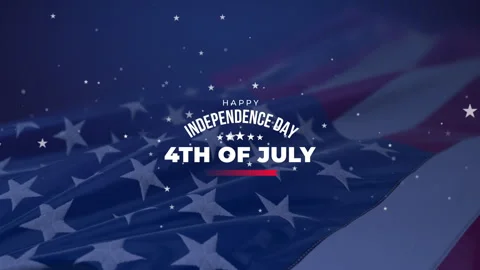 Free video flat 4th of july independence day Stock Footage 244782947