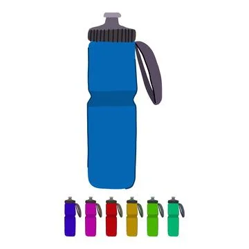 Free water bottle reusable vector cartoon graphic Stock Illustration