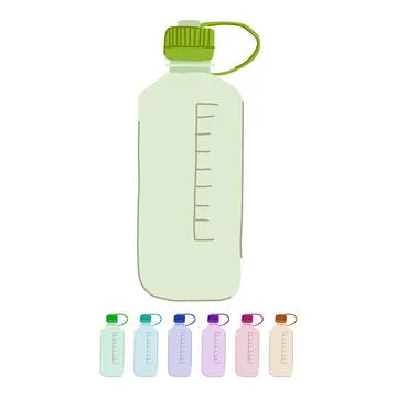 Free water bottle reusable vector cartoon graphic Stock Illustration