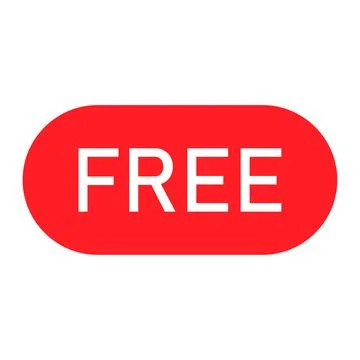 Free web button sign, promotion design label icon, gratis business vector ill Stock Illustration