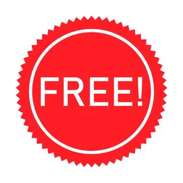 Free web button sign, promotion design label icon, gratis business vector ill Illustrazione stock