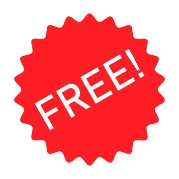 Free web button sign, promotion design label icon, gratis business vector ill Illustrazione stock