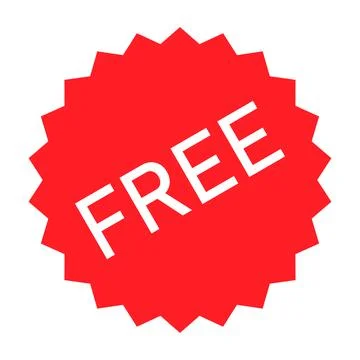 Free web button sign, promotion design label icon, gratis business vector ill Illustrazione stock