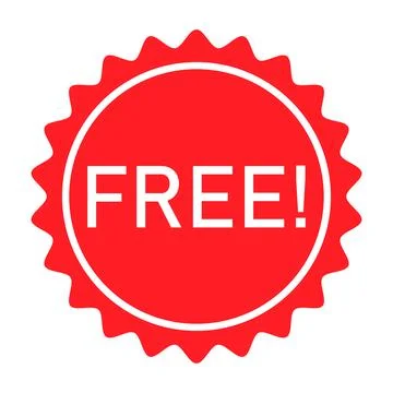 Free web button sign, promotion design label icon, gratis business vector ill Stock Illustration