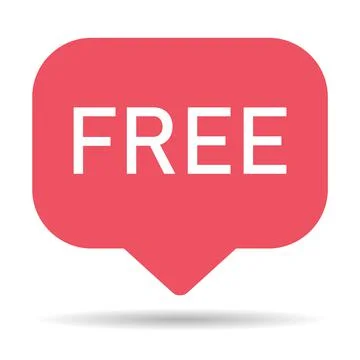 Free web button sign, promotion design label icon, gratis business vector ill 스톡 일러스트