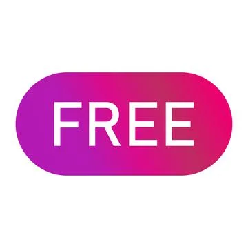 Free web button sign, promotion design label icon, gratis business vector ill Illustrazione stock