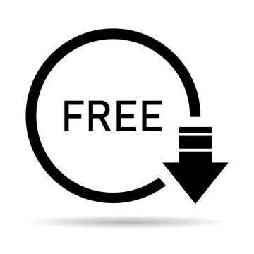 Free web button sign, promotion design label icon, gratis business vector ill Illustrazione stock