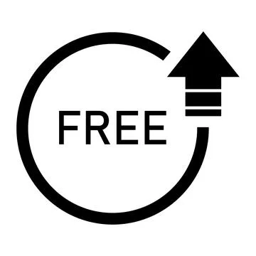 Free web button sign, promotion design label icon, gratis business vector ill Illustrazione stock