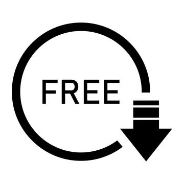 Free web button sign, promotion design label icon, gratis business vector ill Stock Illustration