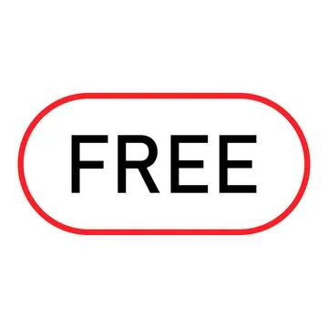 Free web button sign, promotion design label icon, gratis business vector ill Illustrazione stock