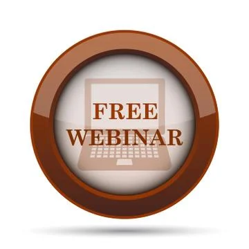 Free webinar icon. Internet button on white background. . Stock Illustration