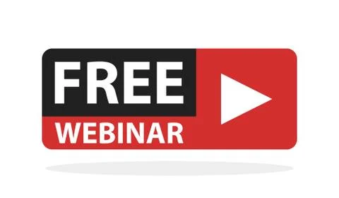 Free webinar play online button vector illustration 库存插图
