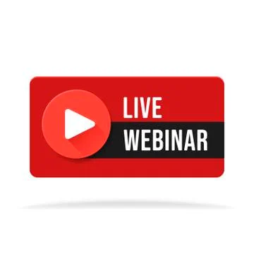 Free webinar play online button vector illustration. 库存插图