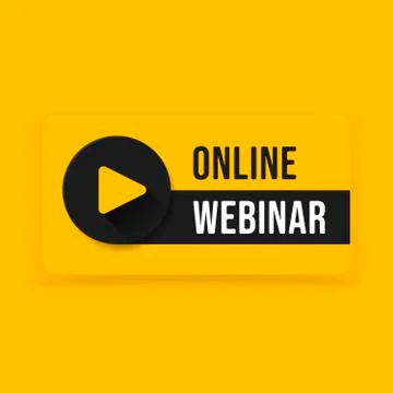 Free webinar play online button vector illustration. Stock Illustration