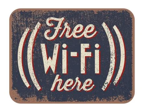 Free Wi-Fi here Stock Illustration