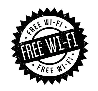 Free Wi-Fi rubber stamp Stock-Illustration