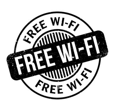 Free Wi-Fi rubber stamp Stock-Illustration