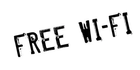 Free Wi-Fi rubber stamp Stock-Illustration