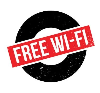 Free Wi-Fi rubber stamp Stock-Illustration