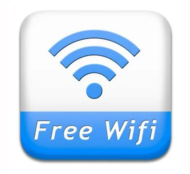 Free wifi button Stock Illustration