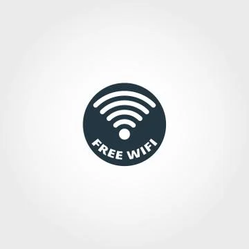 Free Wifi creative icon. Simple element illustration. Free Wifi concept symbol Stock Illustration
