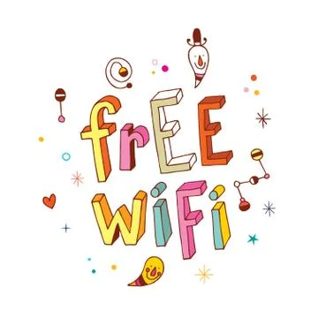 Free wifi Illustrazione stock