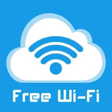 Free wifi vector sign. Illustrazione stock